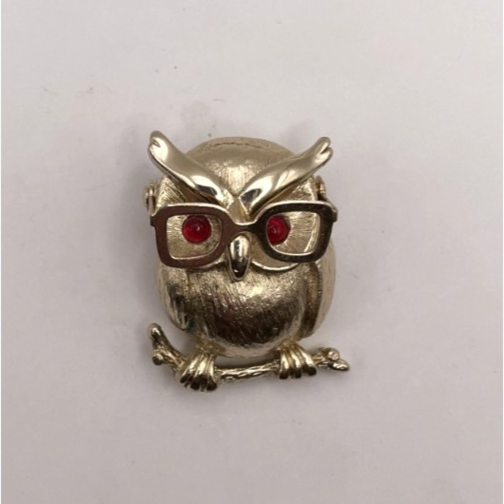 Vintage Sarah Coventry Professor Owl Brooch